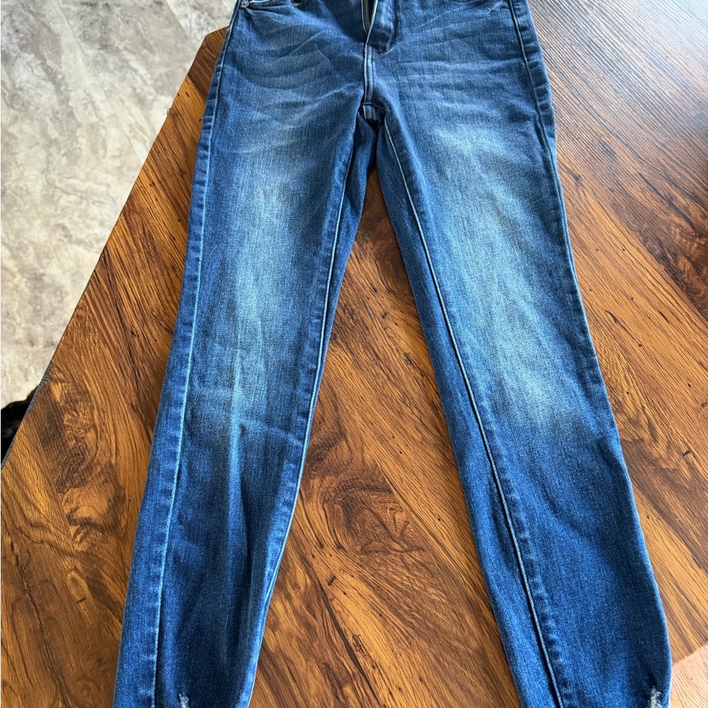 KanCan Women's Straight Leg Jeans - Blue